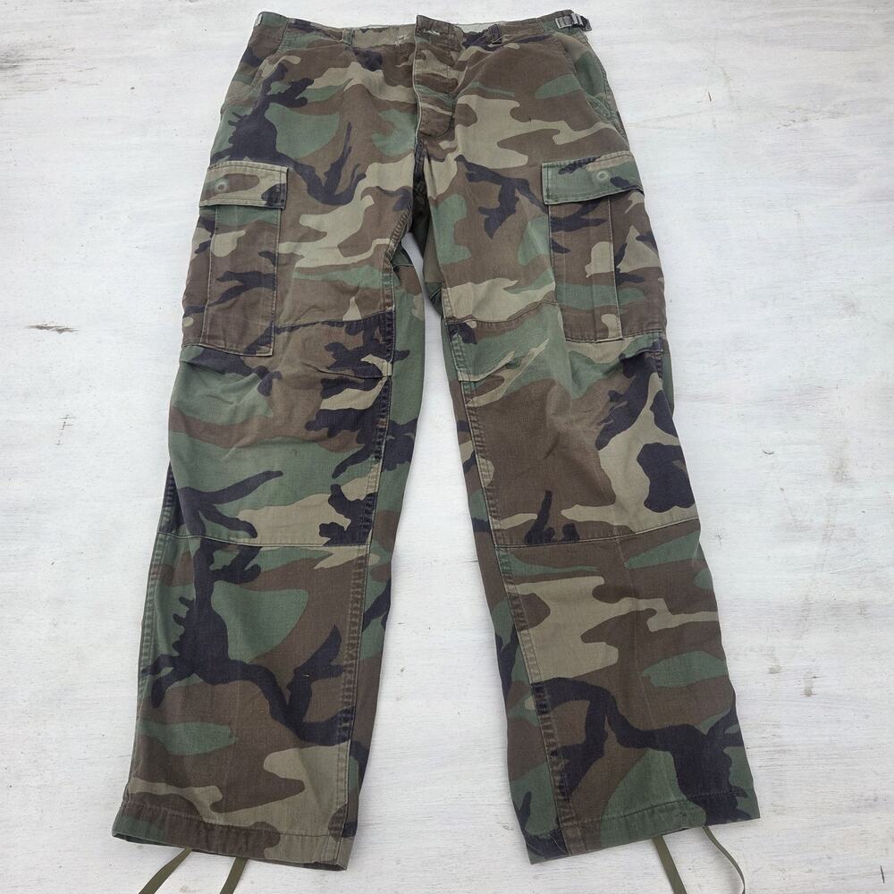 Propper US Military Woodland Camo Cargo Pants Hot Weather Trousers Medium Short